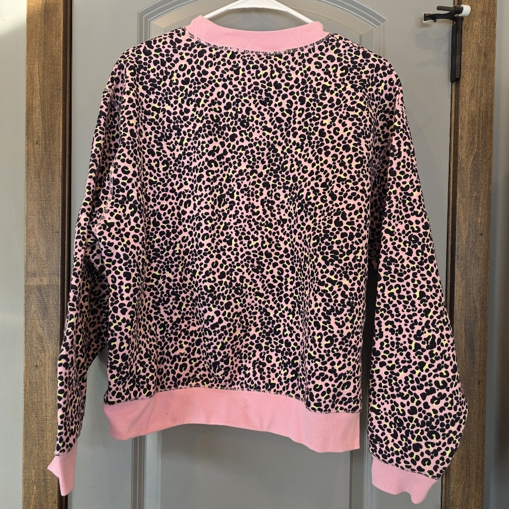 Nike Women's Pink and Black Leopard Sweater - Picture 2 of 3